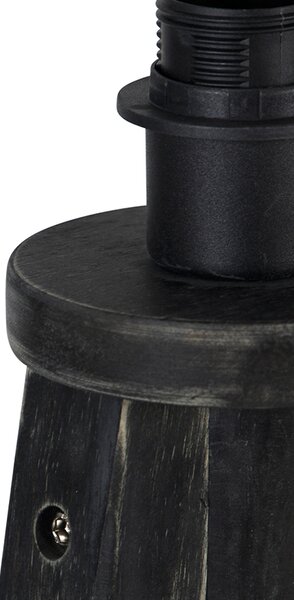 Rustikalna podna lampa s trokrakom nogom crna - Tripod Classic