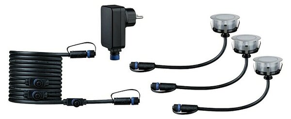 Paulmann Plug & Shine Set ugradbenih podnih svjetiljki Floor (Ø x V: 7 x 3 cm, 3 Kom., RGBW)