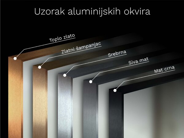 LED ogledalo s okvirom M3