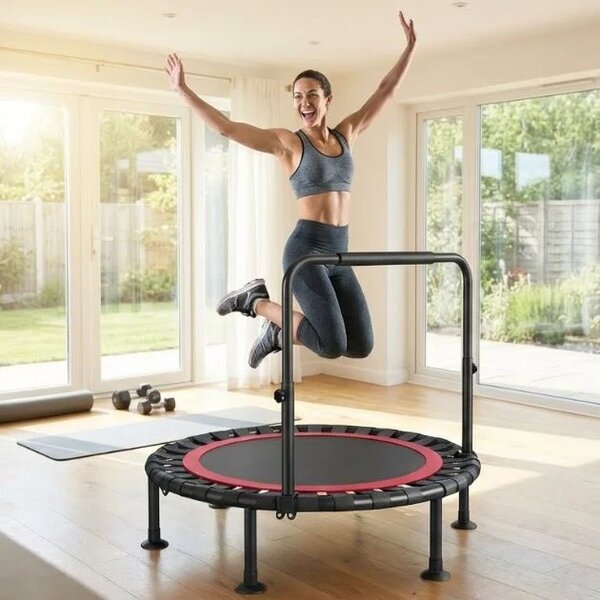 Bouncepro™ Sklopivi Trampolin S Podesivim Rukohvatom
