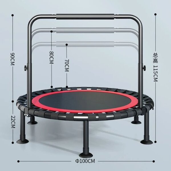 Bouncepro™ Sklopivi Trampolin S Podesivim Rukohvatom