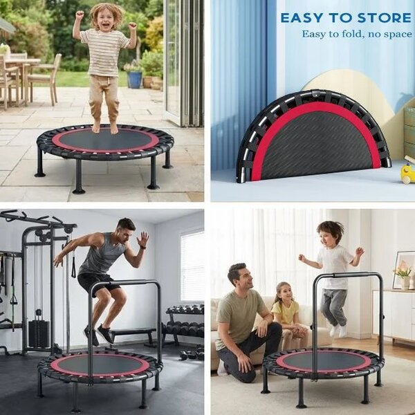 Bouncepro™ Sklopivi Trampolin S Podesivim Rukohvatom