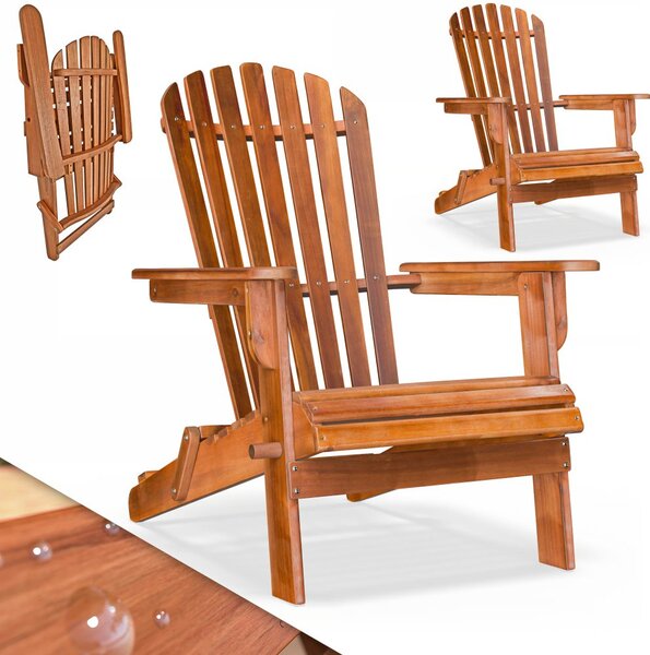 Vrtne sklopive ležaljke od akacije Adirondack - set od 2 komada