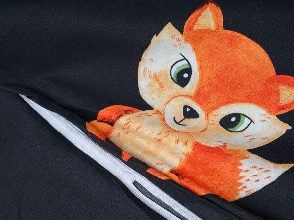 Posteljina od mikrovlakana FOXES crna Dimenzije posteljine: 2 kom 70 x 80 cm | 160 x 200 cm