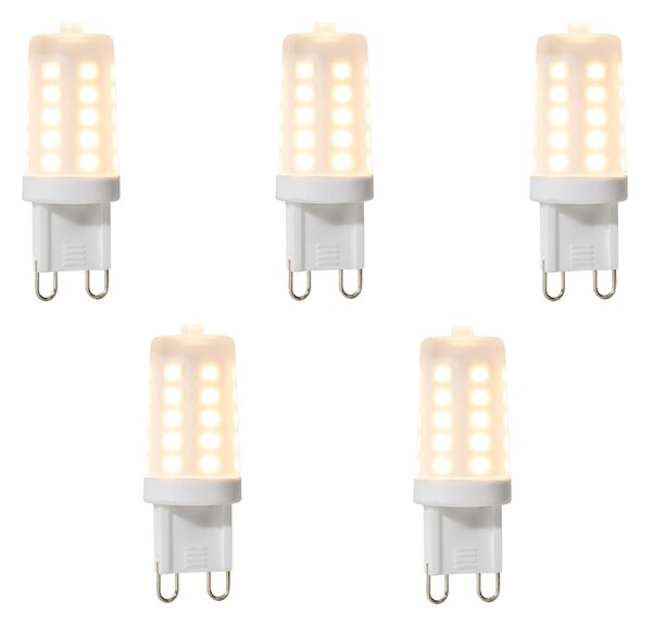 Set od 5 G9 prigušivih LED žarulja 3W 280 lm 2700K