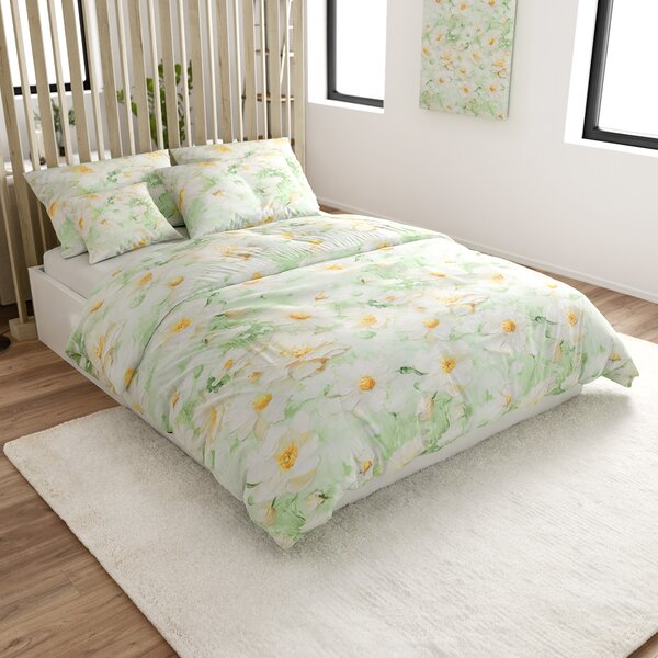 Posteljina od mikrovlakana SPRING MEADOW zelene boje Dimenzije posteljine: 70 x 80 cm | 140 x 200 cm