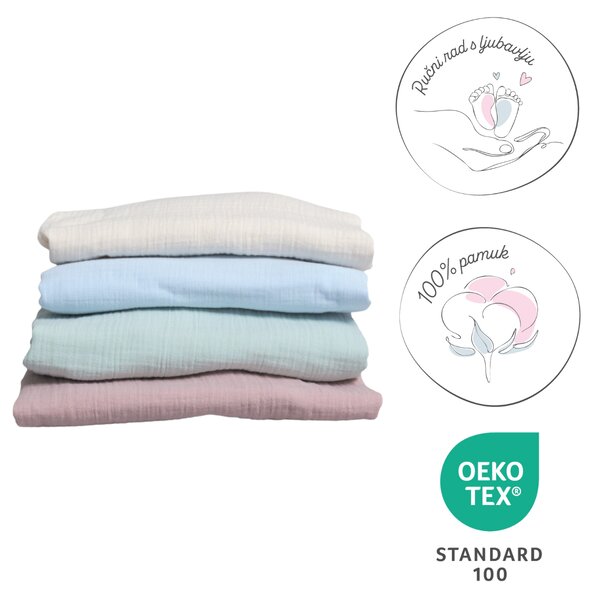 Magic Baby muslin jogi plahta Natura 60x130 cm, 100% pamuk
