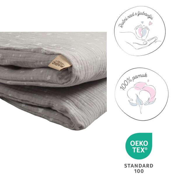 Magic Baby Dita muslin navlaka za poplun 60x70 cm - 100% pamuk, OEKO-TEX