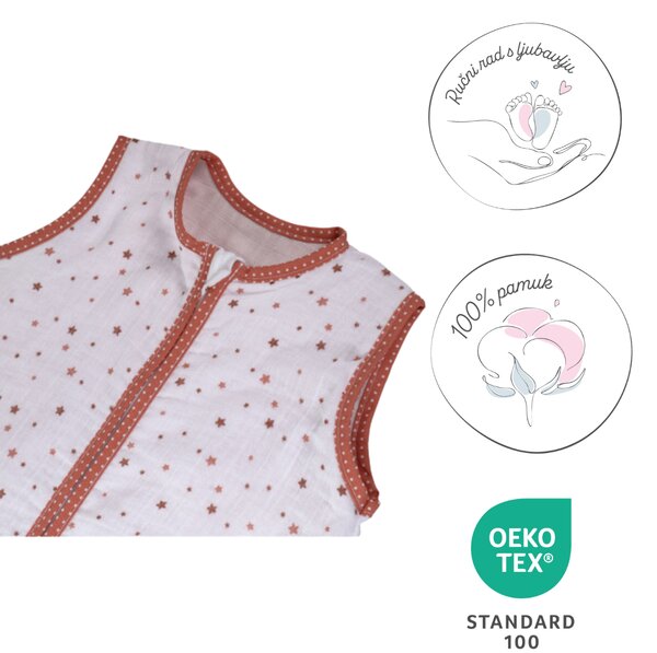 Magic Baby muslin vreća za spavanje i hodanje, dvoslojna, 100% pamuk