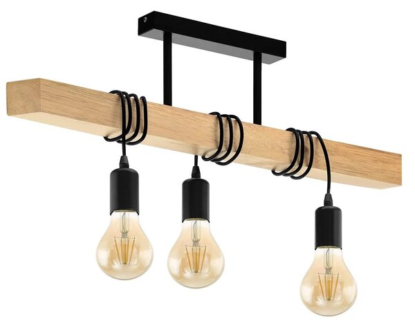Visilica u seoskom stilu s tri lampe