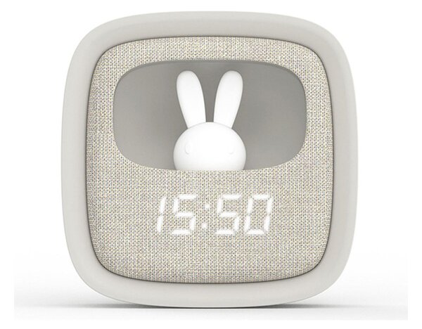 MOB Noćna Svjetiljka i budilica Billy Clock - Grey 1059