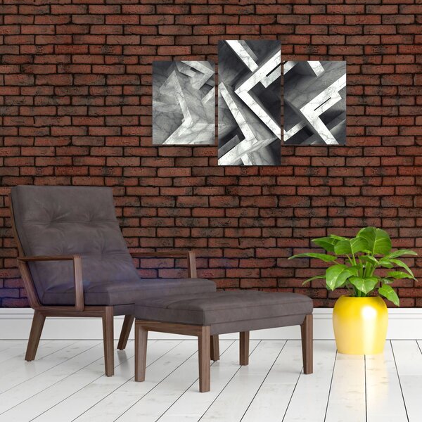 Apstraktna slika kockica (90x60 cm)