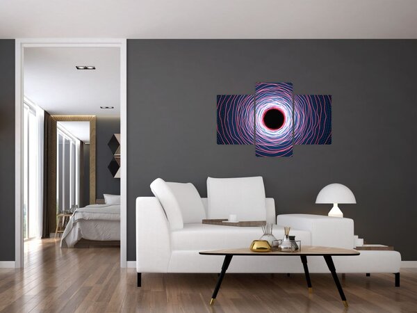 Slika apstrakcije kruga (90x60 cm)