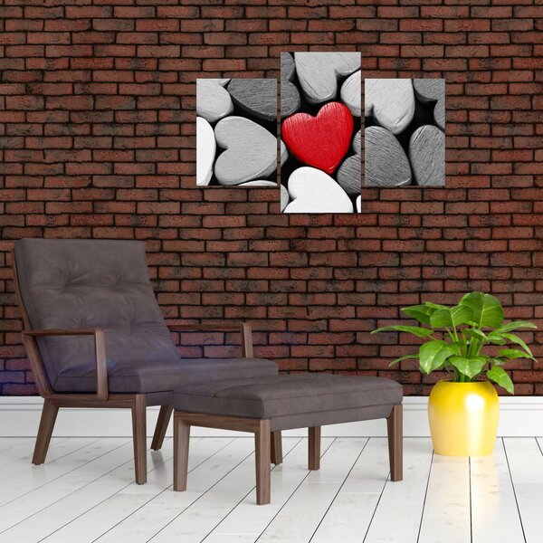 Slika drvenih srca (90x60 cm)