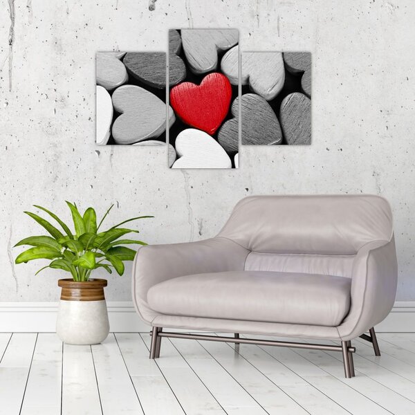 Slika drvenih srca (90x60 cm)