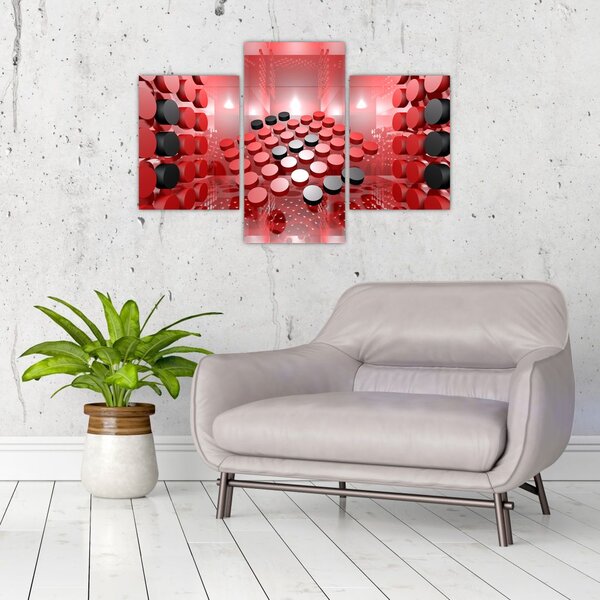 Slika apstrakcije dugmadi (90x60 cm)