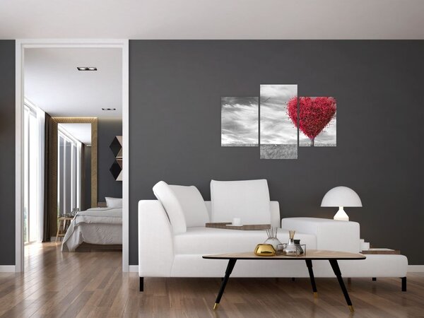 Slika - Krošnja stabla u obliku srca (90x60 cm)