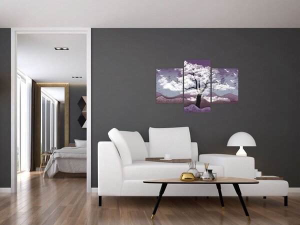 Slika - Stablo u oblacima (90x60 cm)