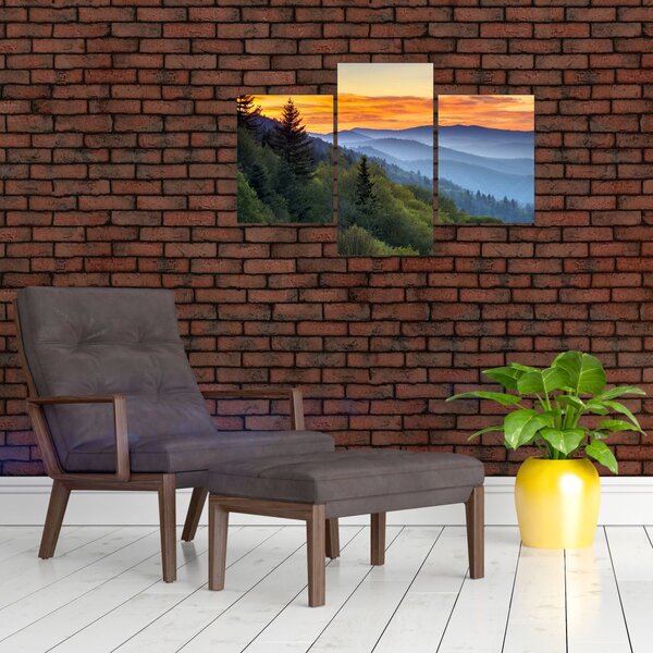 Slika - Crveni oblaci u planinama (90x60 cm)