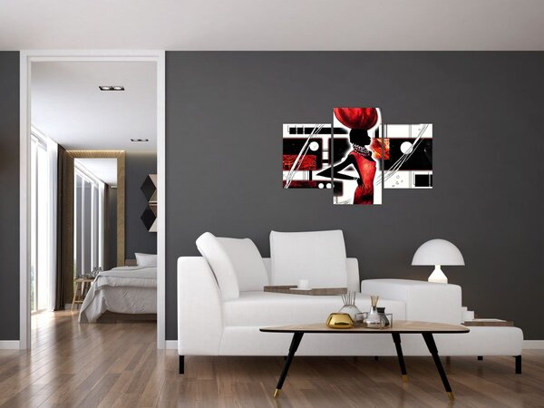 Slika dame na antičkoj slici (90x60 cm)