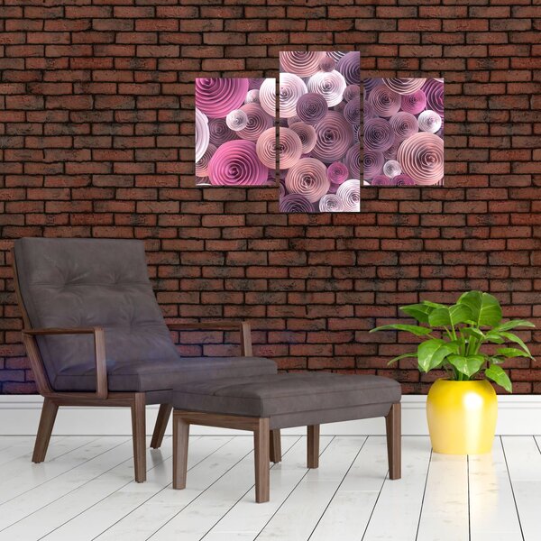 Apstraktna slika cvijeća ruže (90x60 cm)