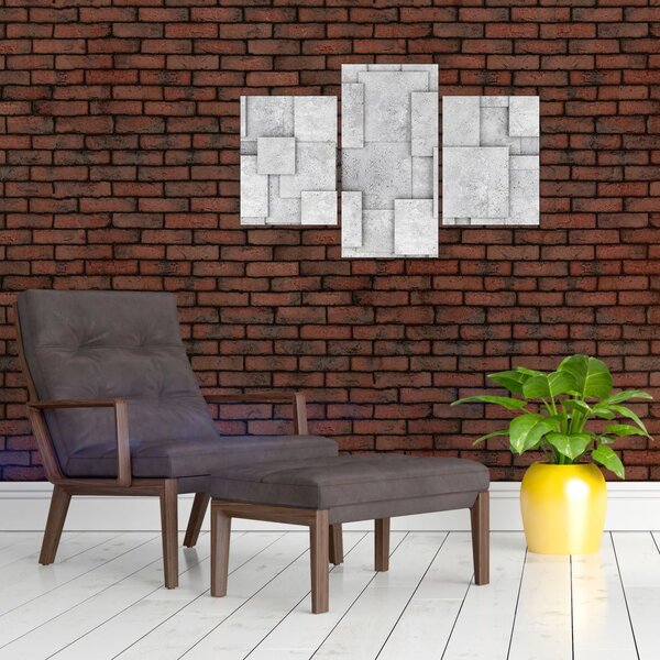 Slika - Apstrakcija betonskih pločica (90x60 cm)