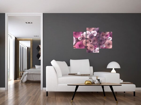 Apstraktna slika cvijeća ruže (90x60 cm)