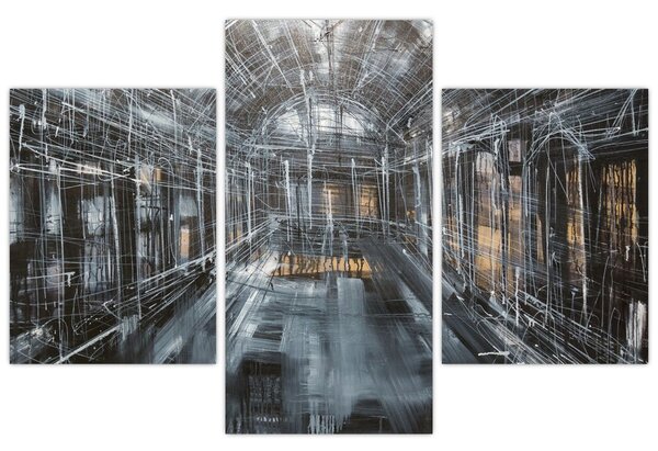 Slika interijera stare zgrade (90x60 cm)