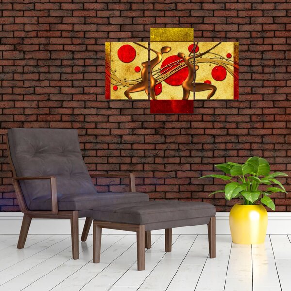 Apstraktna slika s dvije žene (90x60 cm)