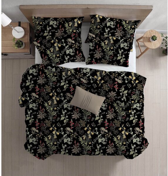 Posteljina od Renforcé pamuka FLORWELLA crna Dimenzije posteljine: 70 x 90 cm | 140 x 200 cm