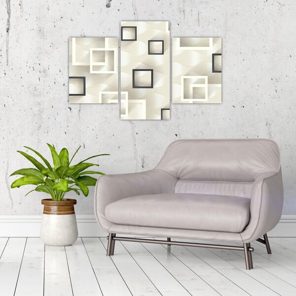 Geometrijska apstraktna slika (90x60 cm)