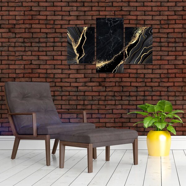 Slika zlatne apstrakcije (90x60 cm)