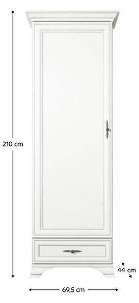 Ormar s policama Kuito REG1D1S (alpska bijela)