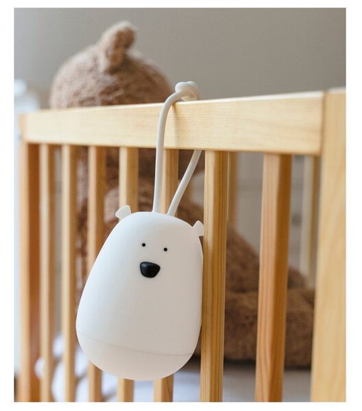 Rabbit&Friends mekana noćna svjetiljka za objesiti Medo USB‑C + daljinski - bijela