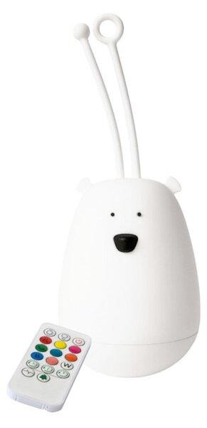 Rabbit&Friends mekana noćna svjetiljka za objesiti Medo USB‑C + daljinski - bijela