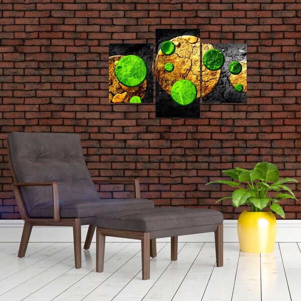 Slika apstrakcije - Kugle (90x60 cm)
