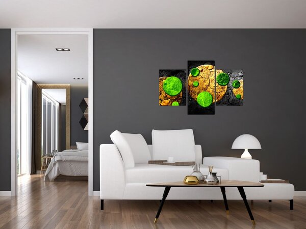 Slika apstrakcije - Kugle (90x60 cm)