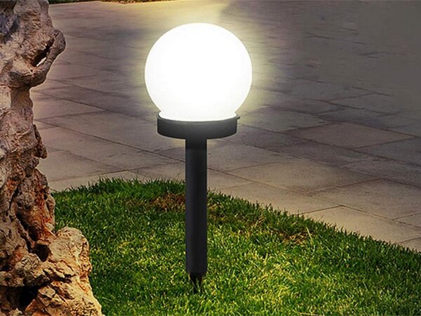 Postavite 4 okrugle LED svjetiljke solarnog poda 36 cm