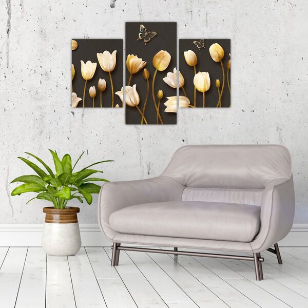 Slika - Tulipani - apstrakcija (90x60 cm)