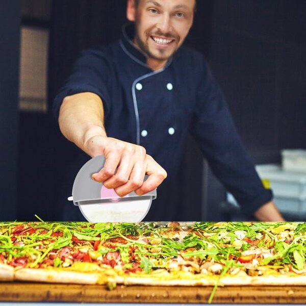 Brzi nož za pizzu od nehrđajućeg čelika 9 cm rotirajući