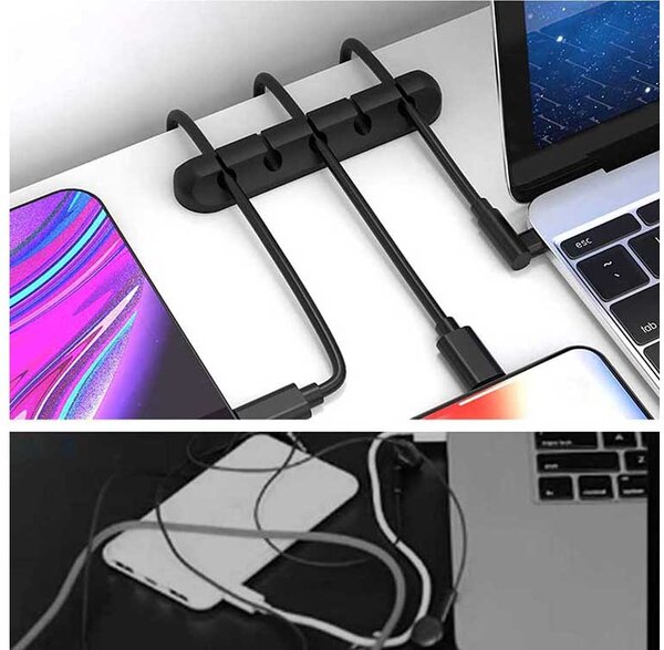 Organizator kabela od 10 cm - samo -adhezivni držač