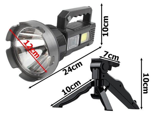 ACA. Punjenje 100W LED Cree XHP50 reflektor reflektora ručne svjetiljke USB PowerBank + Statu