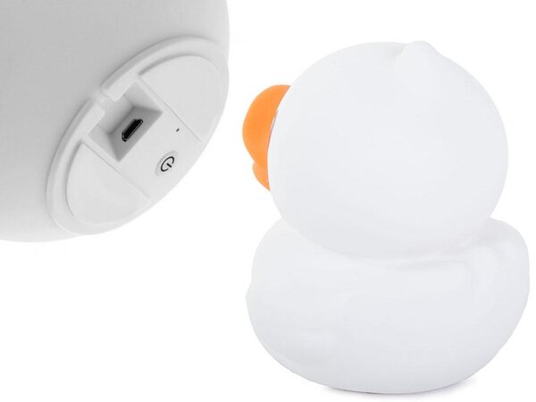 Led rgb akumulatorska mehka otroška lučka touch 1200mah usb račka + daljinec - verk group