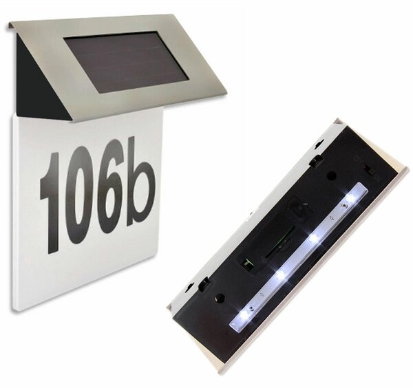 Inox vodio broj solarne kuće na tabletu od 17 cm