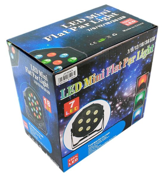 Disco par lcd 18 rgb led reflektor dmx i rad na zvuk 18w
