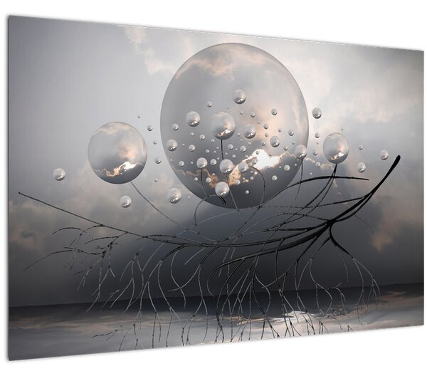 Slika apstraktnih kugli (90x60 cm)