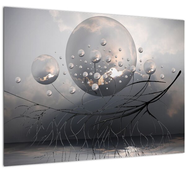 Slika apstraktnih kugli (70x50 cm)