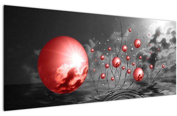 Slika crvenih kugli (120x50 cm)