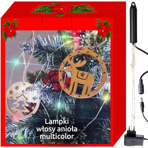 Novogodišnja svjetla anđeoska kosa 200 LED RGB za božićno drvce