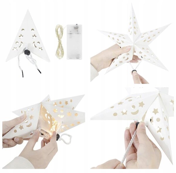 3D LED zvijezda 60 cm topla bijela